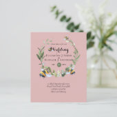 BUDGET緑のユーカリのミツバチの結婚式の招待 (スタンド正面)