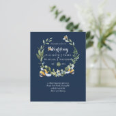 BUDGET緑のユーカリのミツバチの結婚式の招待 (スタンド正面)