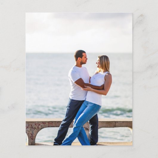 BUDGET緑の写真結婚式の日付を保存QRcode チラシ (裏面)