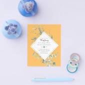 BUDGET緑の色モダンテーマ結婚式の招待 チラシ (シングル)