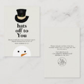 BUDGET脱帽あなたへの雪だるまホワイトカンパニーロゴ ノートカード (正面/裏面)