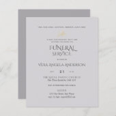 BUDGET葬儀サービス招待状と詩 (正面/裏面)