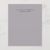 BUDGET葬儀サービス招待状と詩 (裏面)