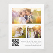 BUDGET赤いワイルドフラワー3枚結婚写真感謝していQR (裏面)