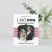 BUDGET赤い格子模様の写真I DO婚約招待状 (スタンド正面)