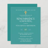 BUDGET追悼メモリアル金ゴールドクロス招待状 (正面/裏面)