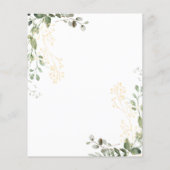 BUDGET金ゴールドと緑のユーカリ結婚写真 (裏面)