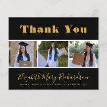 BUDGET金ゴールドスモダンクリプト3 Photo Grad Thank You