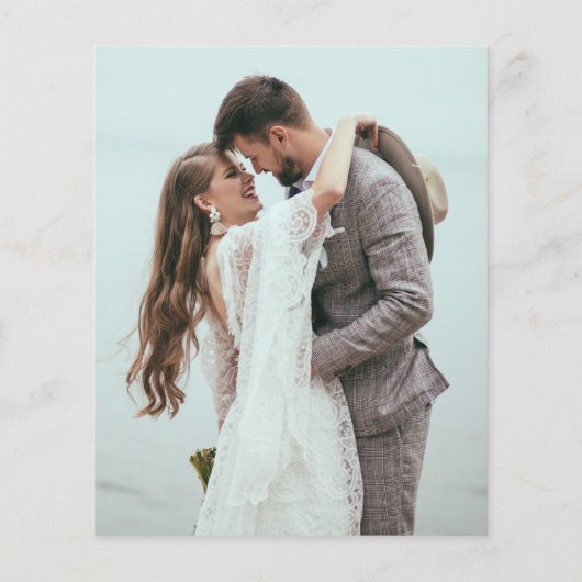 BUDGET金ゴールドネイビー写真の後に幸せ結婚に (裏面)