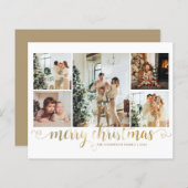 BUDGET金ゴールドメリークリスマスハートスクリプト5写真 (正面/裏面)