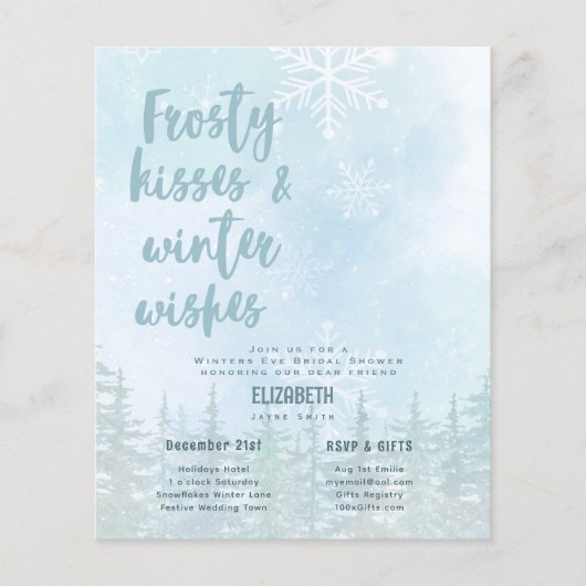 BUDGET霜の降りたキスn Winter Wishesブライダルシャワー (正面)