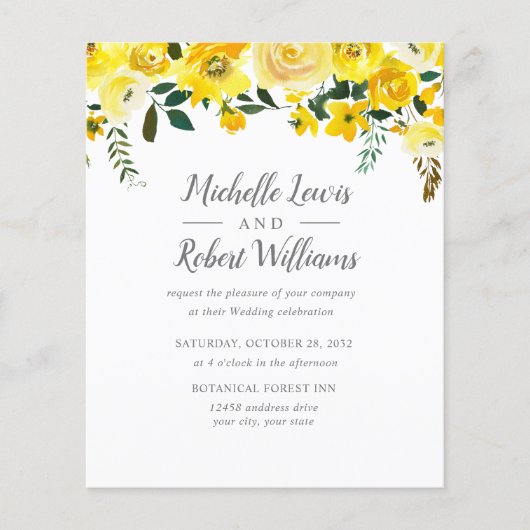 BUDGET黄かわいらし色フローラ結婚の (正面)