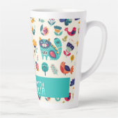 Budget かわいらし Catsフォークアガーリーートスタイル名前の追加 カフェラテマグ (右)