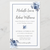 BUDGET かわいらし Gray Navyフローラ5,5x8,5結婚s (正面)