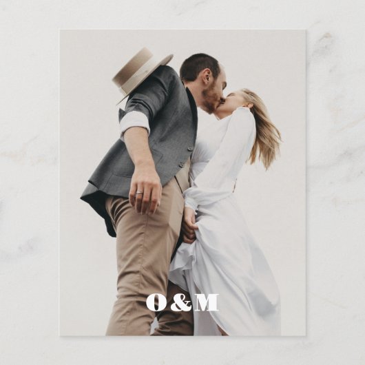 BUDGET はっきりした Monogramカジュアル写真結婚の (裏面)