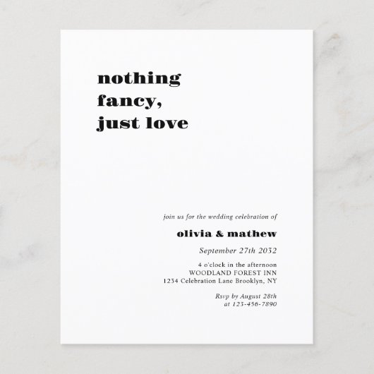 BUDGET はっきりした Monogramカジュアル写真結婚の (正面)