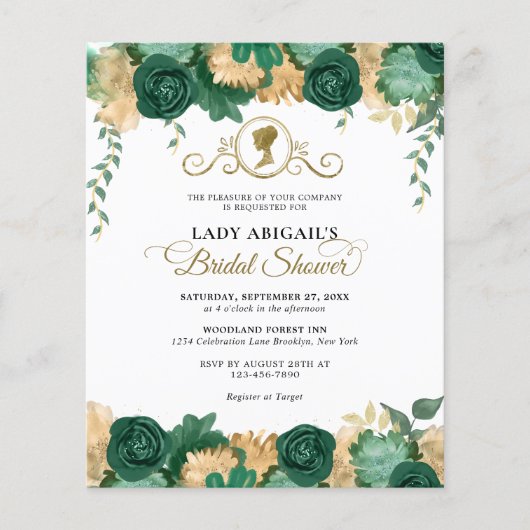 BUDGET エメラルド フラワービクトリアン ブライダルシャワー (正面)