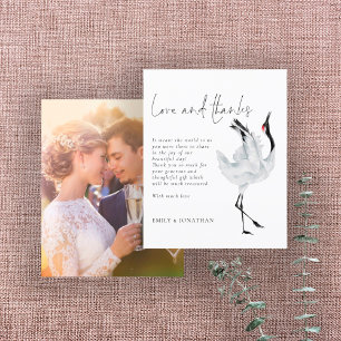 BUDGET エレガント Crane Photo's 結婚 Thank You
