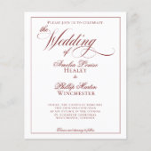 BUDGET エレガント Garnet赤と白結婚の (正面)