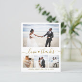 Budget エレガント Photo結婚のサンキューカード (スタンド正面)