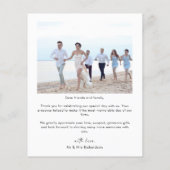 Budget エレガント Photo結婚's Thank You チラシ (裏面)