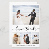 Budget エレガント Scriptの結婚写真ありがとう (正面/裏面)