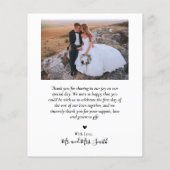 Budget エレガント Script Collage結婚's Thank You チラシ (裏面)