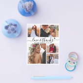 Budget エレガント Script Collage結婚's Thank You チラシ (シングル)