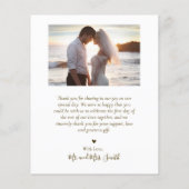 Budget エレガント Script Collage結婚's Thank You チラシ (裏面)