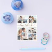 Budget エレガント Script Collage結婚's Thank You チラシ (シングル)