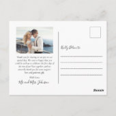 Budget エレガント Script Collage結婚's Thank You ポストカード (裏面)