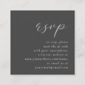 Budget エレガント Script GrayのQRコー結婚ドRSVP エンクロージャーカード (正面)