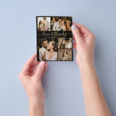 Budget エレガント Script Photo's 結婚 Thank You チラシ (手)