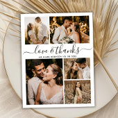 Budget エレガント Script Photo's 結婚 Thank You チラシ