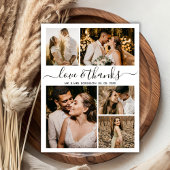 Budget エレガント Script Photo's 結婚 Thank You チラシ