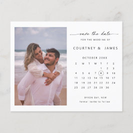 BUDGET カレンダー フォト セーブ・ザ・デート 招待状 チラシ