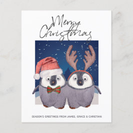 BUDGET サンタのトナカイ クリスマス ペンギン カップル