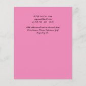  BUDGET シャビーなピンクのマグノリアおしゃれウェディング招待状 (裏面)