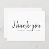 BUDGET シンプル結婚サンキューカード (正面/裏面)