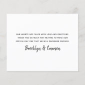 BUDGET シンプル結婚サンキューカード (裏面)