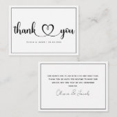 BUDGET シンプル結婚サンキューカード ノートカード (正面/裏面)