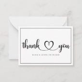 BUDGET シンプル結婚サンキューカード ノートカード (正面)