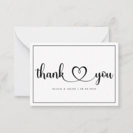 BUDGET シンプル結婚サンキューカード ノートカード