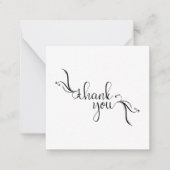 Budget スタイリッシュ Boho Script結婚's Thank You ノートカード (正面)