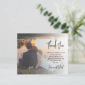 Budget スタイリッシュ Script結婚's Thank You Photo Card (スタンド正面)