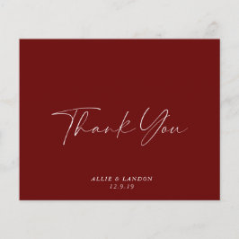 BUDGET バーガンディーの感謝カード チラシ