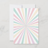 BUDGET パステルカラー カーニバル サーカス 誕生日 写真 サンキューカード (裏面)