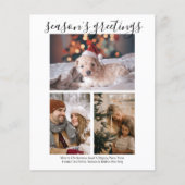 BUDGET パーソナライズされた Four Photo Christmas Card (正面)