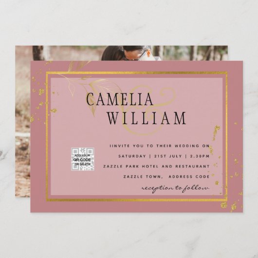 BUDGET フォト ウェディング インビテーション セーブ ザ デート (正面/裏面)