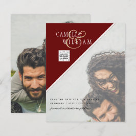 BUDGET フォト ウェディング インビテーション セーブ デート QR コード